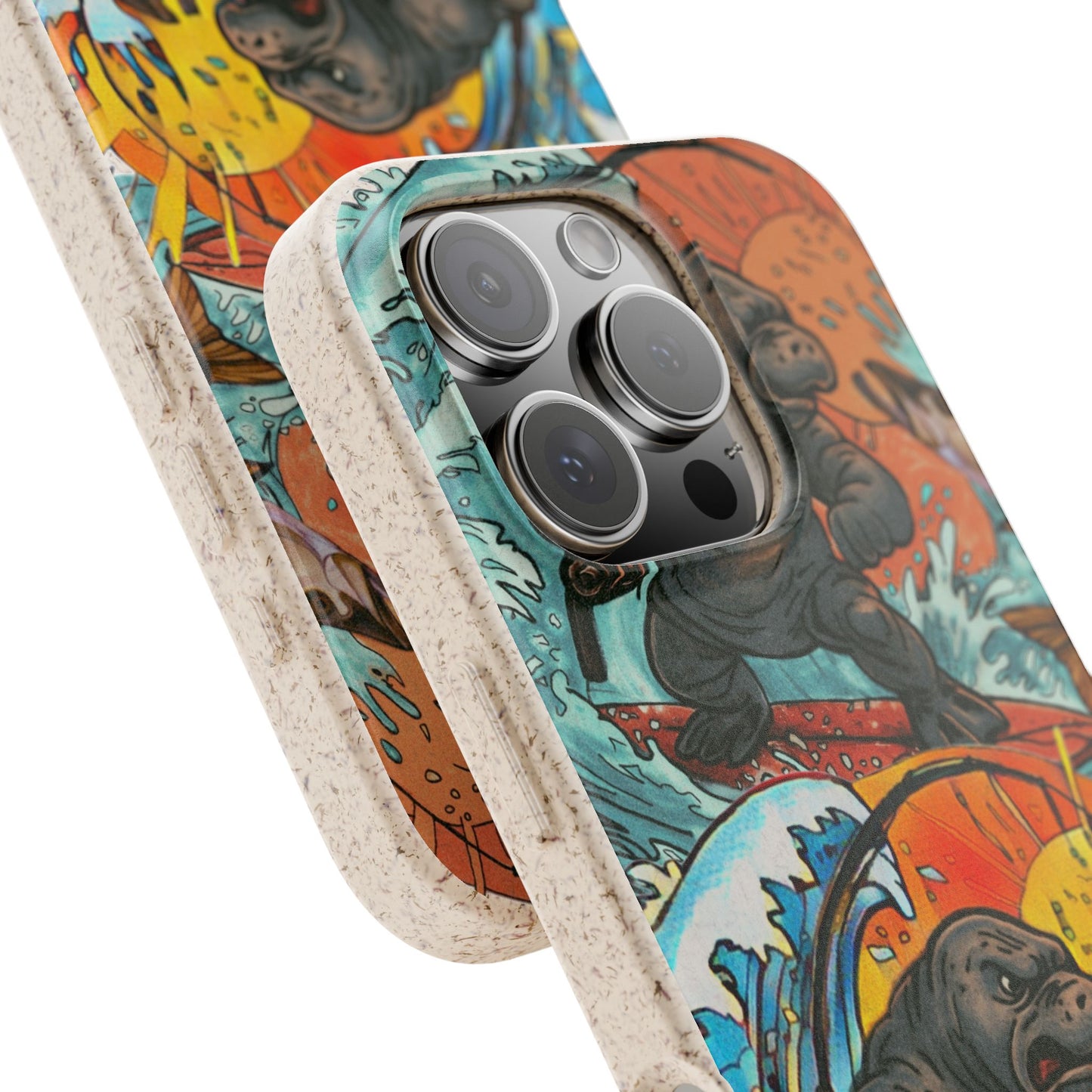 Eco-Friendly Phone Cases with Surfing Manatee Design, Biodegradable Phone Case, Ocean Lover Gift, Marine Life Accessories, Sustainable [...]