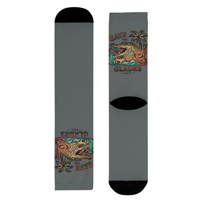 Sublimation Crew Socks - Fun Gifts for Nature Lovers, Wildlife Enthusiasts, Casual Wear, Unique Accessory, Personalized Sock Designs