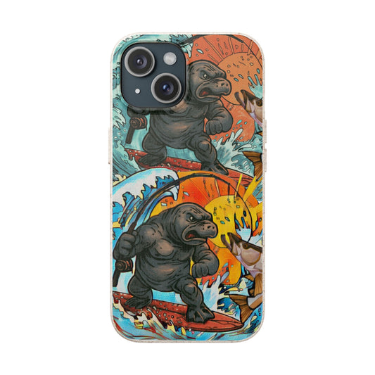 Eco-Friendly Phone Cases with Surfing Manatee Design, Biodegradable Phone Case, Ocean Lover Gift, Marine Life Accessories, Sustainable [...]