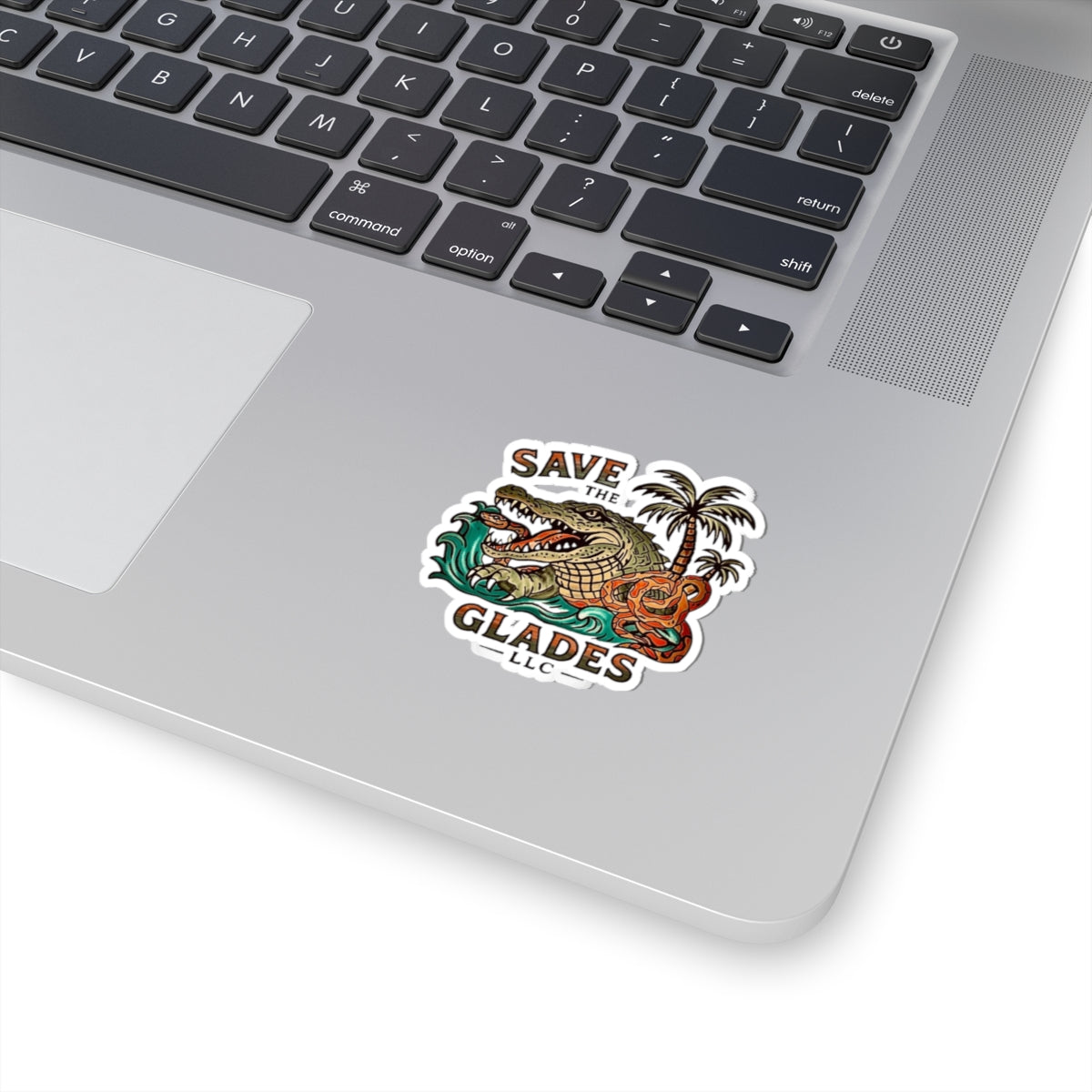 Save The Glades Alligator Sticker — Vintage Florida Everglades Laptop Decal