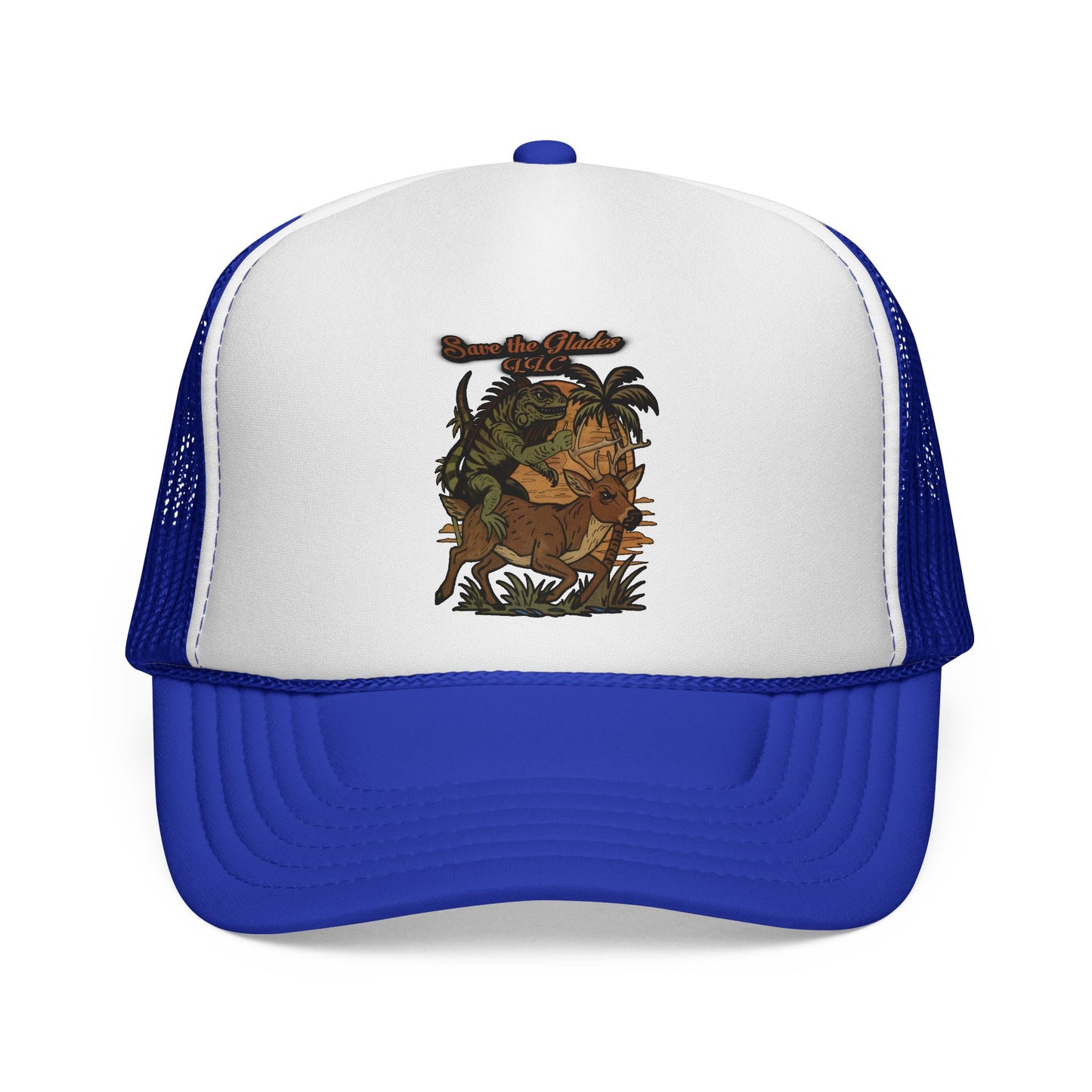 Vintage Adventure Trucker Cap — Tropical Jungle Animal Patch