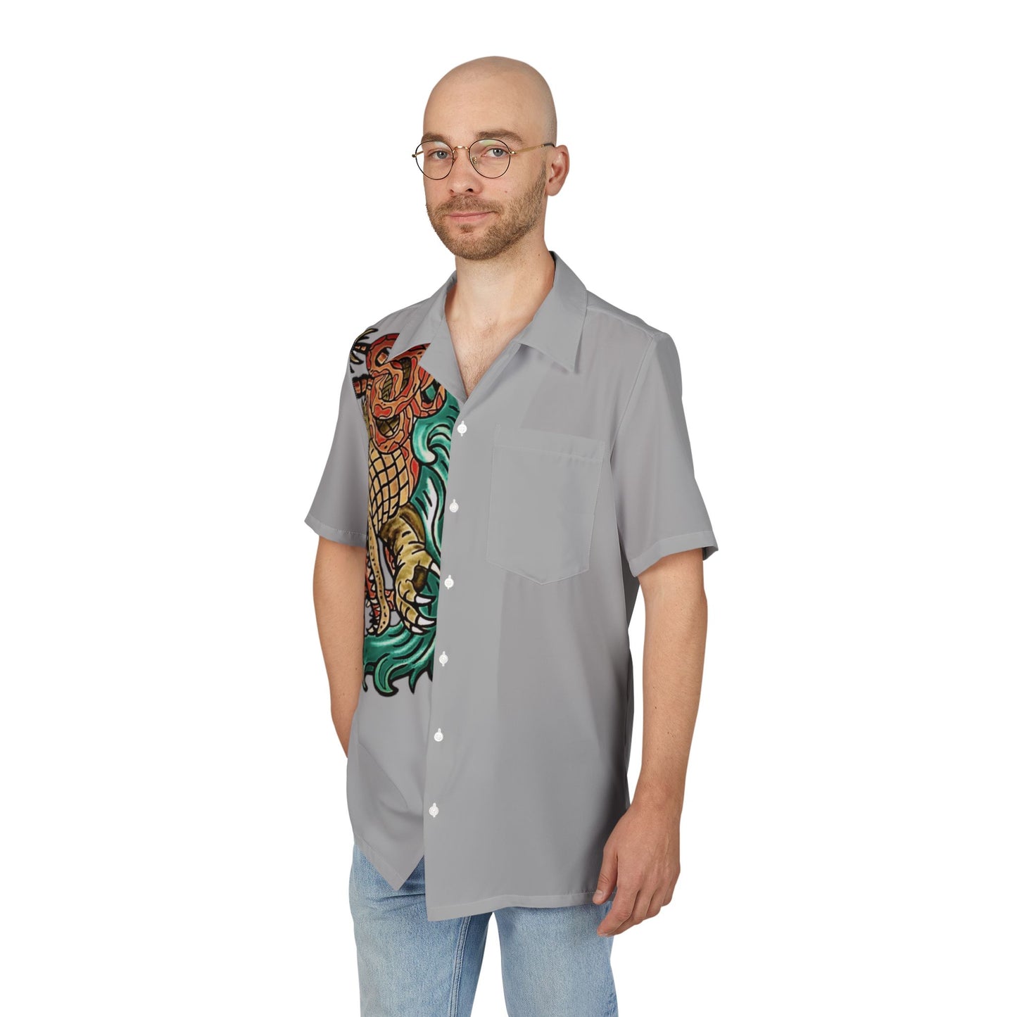 Colorful Hawaiian Button-Down Shirt for Men & Women, Beachwear, Vacation Outfit, Summer Shirt, Casual Luau Style