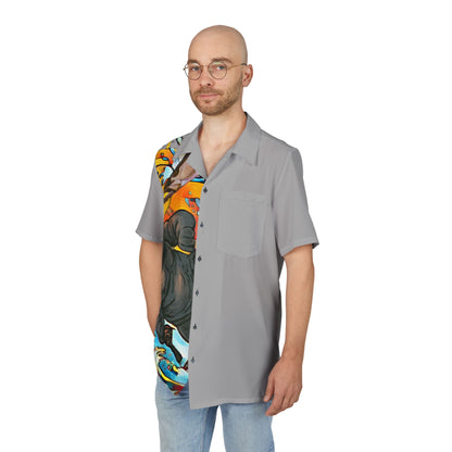 Colorful Hawaiian Button-Down Shirt for Men & Women, Beachwear, Vacation Outfit, Summer Shirt, Casual Luau Style