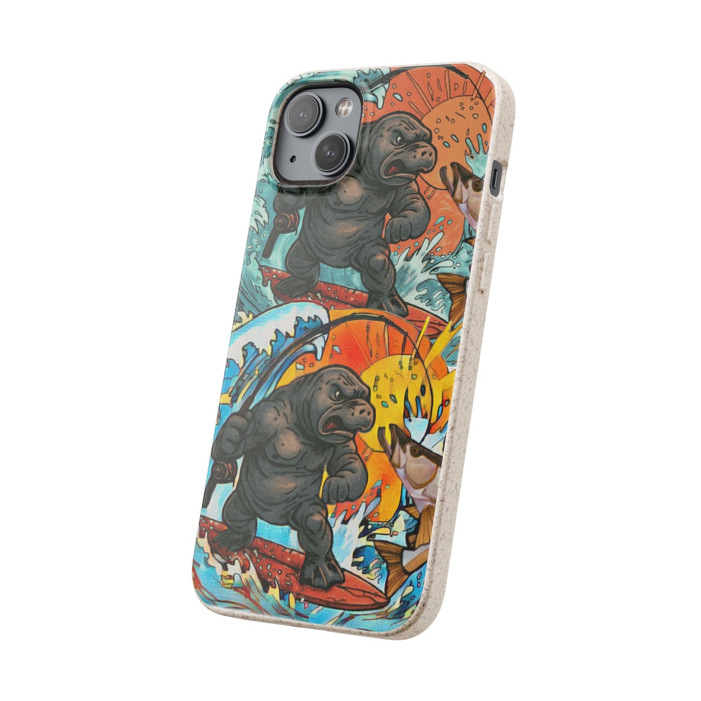 Eco-Friendly Phone Cases with Surfing Manatee Design, Biodegradable Phone Case, Ocean Lover Gift, Marine Life Accessories, Sustainable [...]