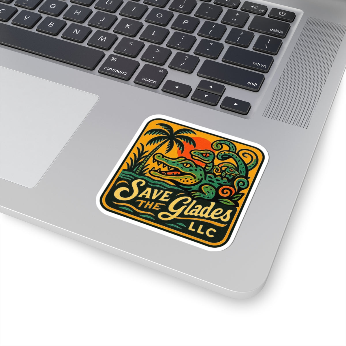 Vibrant Kiss-Cut Stickers for Eco-Lovers, Perfect for Laptops, Water Bottles, Scrapbooking, Eco-Friendly Gifts, Save the Glades Design
