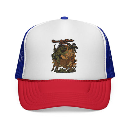 Vintage Adventure Trucker Cap — Tropical Jungle Animal Patch