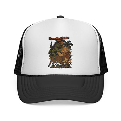 Vintage Adventure Trucker Cap — Tropical Jungle Animal Patch