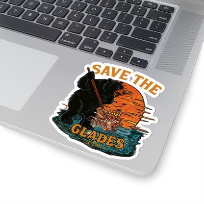 LionBear Save the Glades Stickers, Eco-Friendly Decor, Laptop Stickers, Wildlife Awareness, Nature Lover Gifts, Adventure Accessories