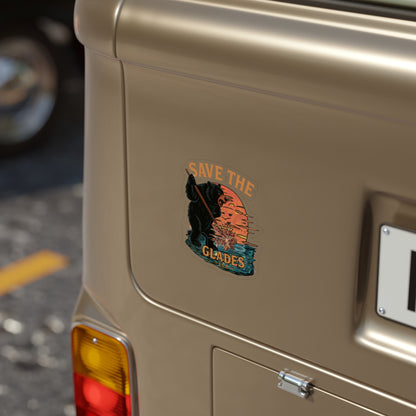 Die-Cut Outdoor Sticker - Save the Glades Bear Design, Eco-Friendly, Adventure Decor, Nature Lover Gift, Car Window Sticker, Outdoor [...]