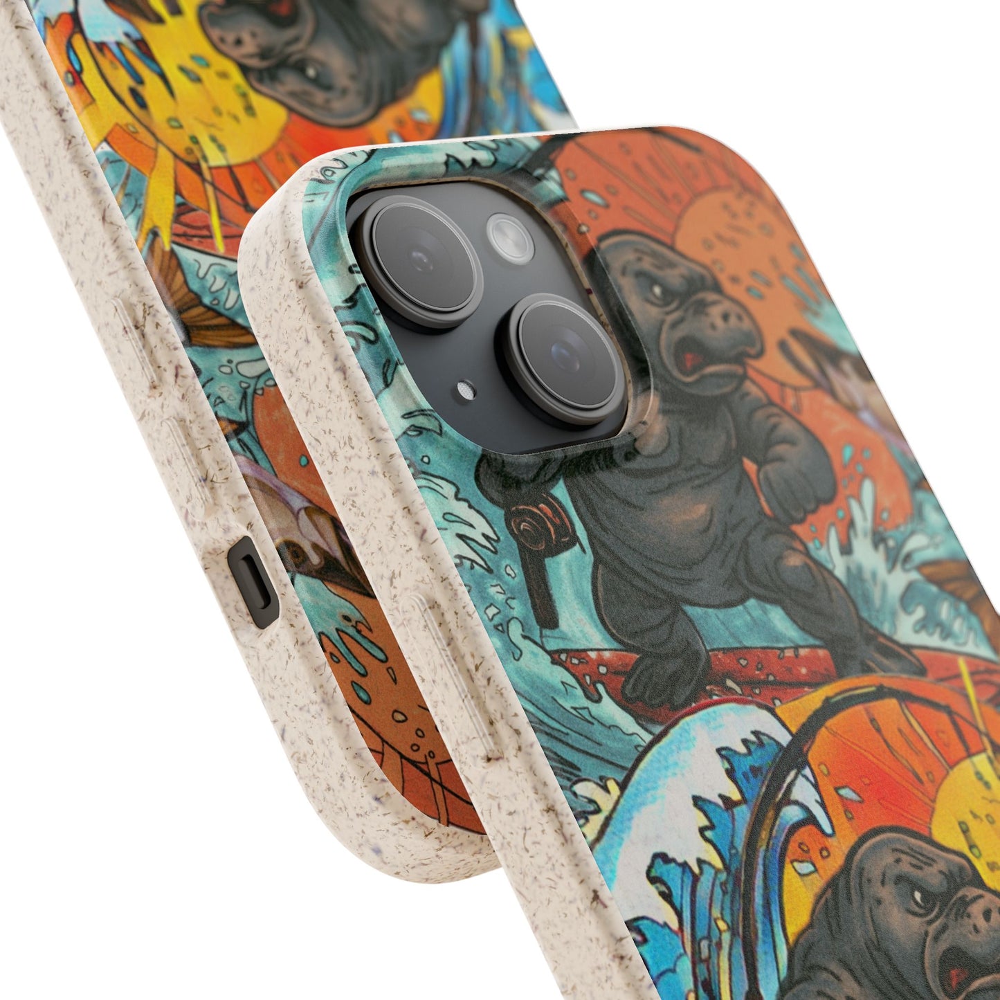 Eco-Friendly Phone Cases with Surfing Manatee Design, Biodegradable Phone Case, Ocean Lover Gift, Marine Life Accessories, Sustainable [...]