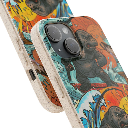 Eco-Friendly Phone Cases with Surfing Manatee Design, Biodegradable Phone Case, Ocean Lover Gift, Marine Life Accessories, Sustainable [...]