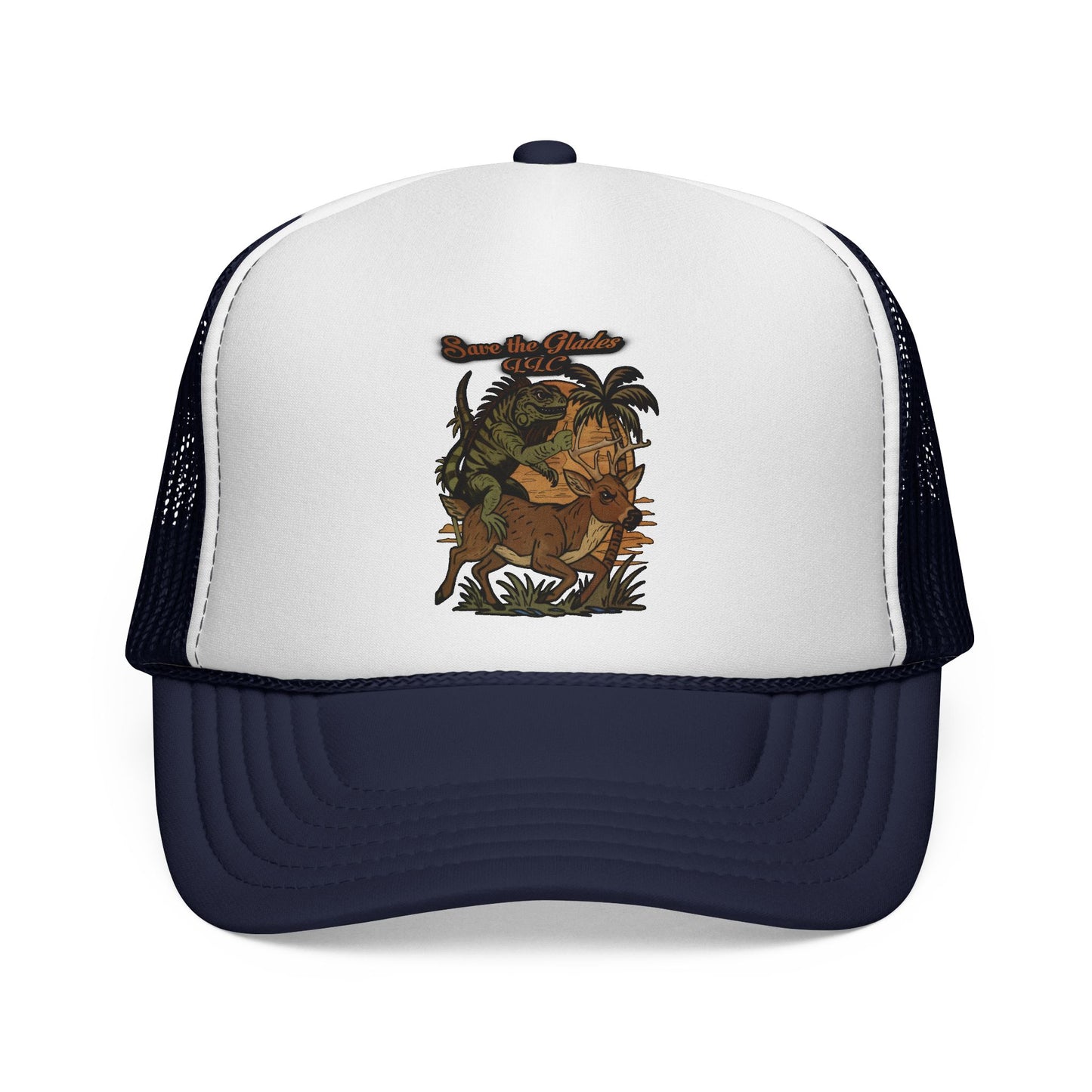 Vintage Adventure Trucker Cap — Tropical Jungle Animal Patch