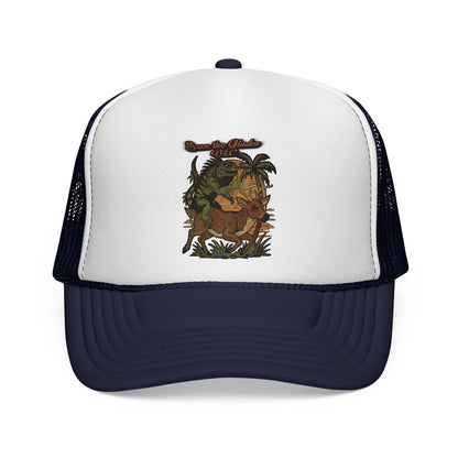Vintage Adventure Trucker Cap — Tropical Jungle Animal Patch