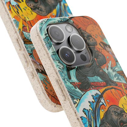 Eco-Friendly Phone Cases with Surfing Manatee Design, Biodegradable Phone Case, Ocean Lover Gift, Marine Life Accessories, Sustainable [...]