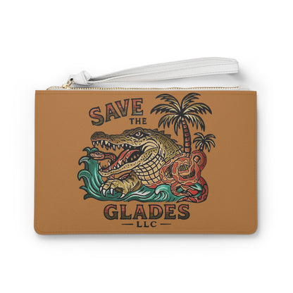 Save the Glades Gator Clutch Bag, Eco-Friendly Accessories for Nature Lovers, Beach Bag, Festival Clutch, Wildlife Conservation