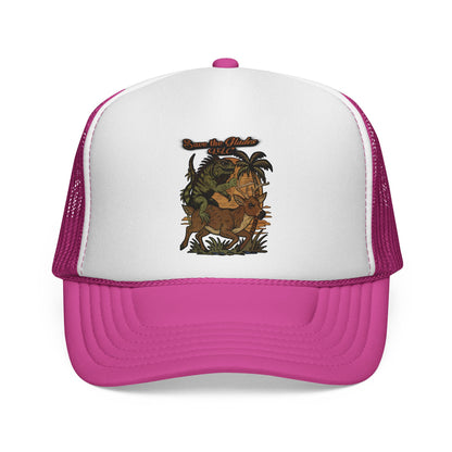 Vintage Adventure Trucker Cap — Tropical Jungle Animal Patch