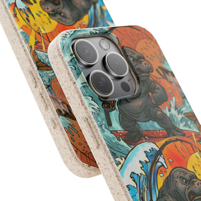 Eco-Friendly Phone Cases with Surfing Manatee Design, Biodegradable Phone Case, Ocean Lover Gift, Marine Life Accessories, Sustainable [...]