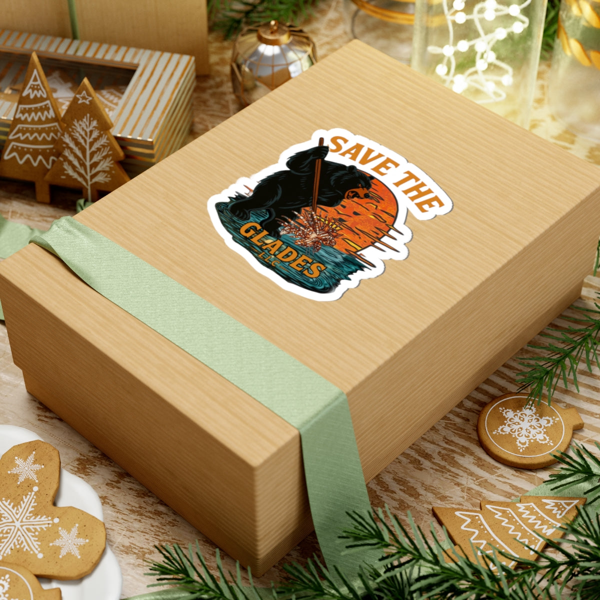 LionBear Save the Glades Stickers, Eco-Friendly Decor, Laptop Stickers, Wildlife Awareness, Nature Lover Gifts, Adventure Accessories