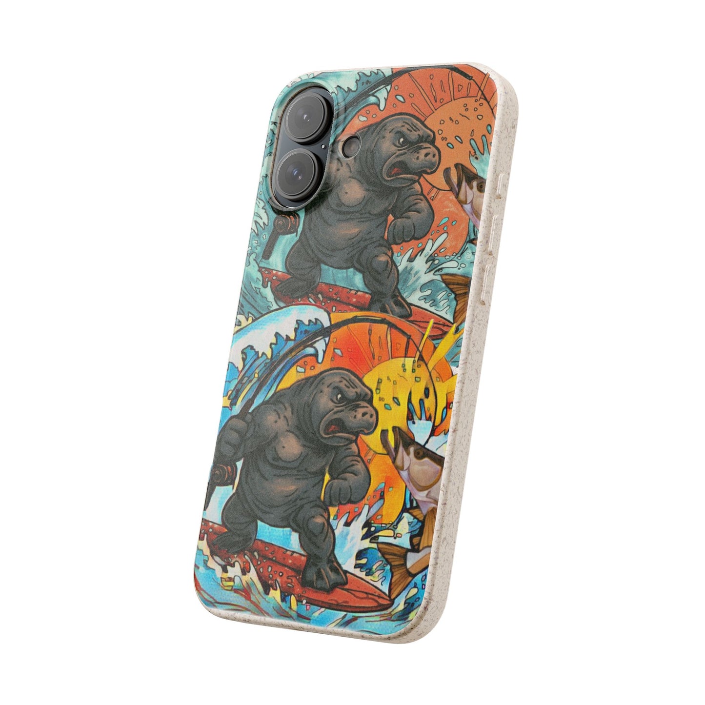 Eco-Friendly Phone Cases with Surfing Manatee Design, Biodegradable Phone Case, Ocean Lover Gift, Marine Life Accessories, Sustainable [...]