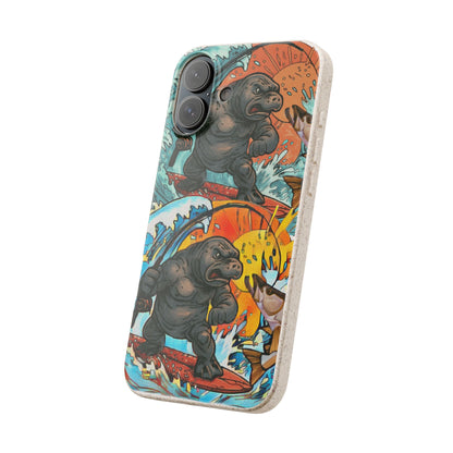 Eco-Friendly Phone Cases with Surfing Manatee Design, Biodegradable Phone Case, Ocean Lover Gift, Marine Life Accessories, Sustainable [...]