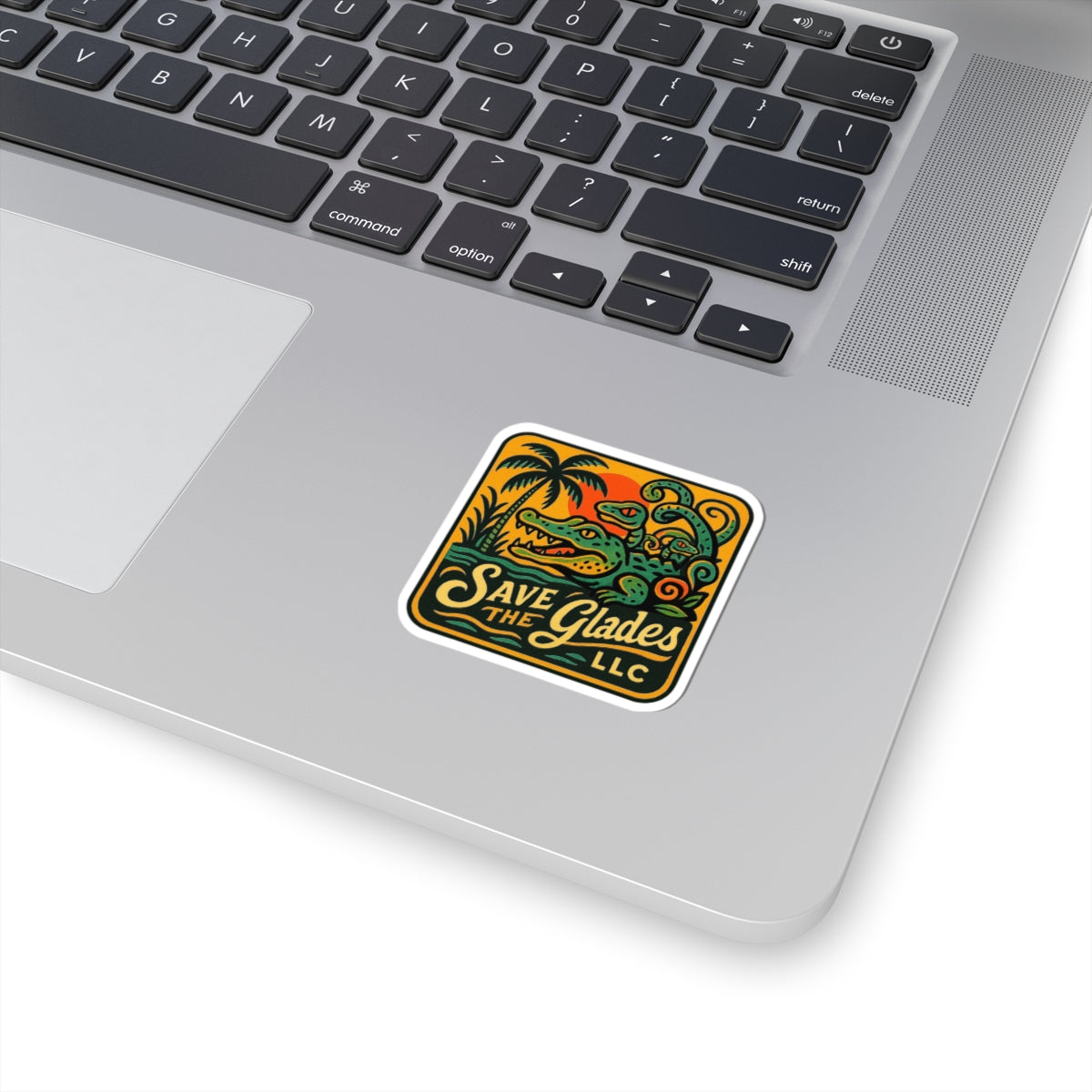 Vibrant Kiss-Cut Stickers for Eco-Lovers, Perfect for Laptops, Water Bottles, Scrapbooking, Eco-Friendly Gifts, Save the Glades Design