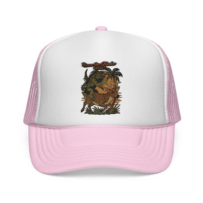 Vintage Adventure Trucker Cap — Tropical Jungle Animal Patch