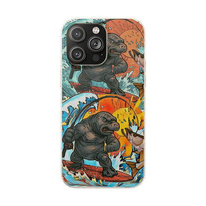 Eco-Friendly Phone Cases with Surfing Manatee Design, Biodegradable Phone Case, Ocean Lover Gift, Marine Life Accessories, Sustainable [...]