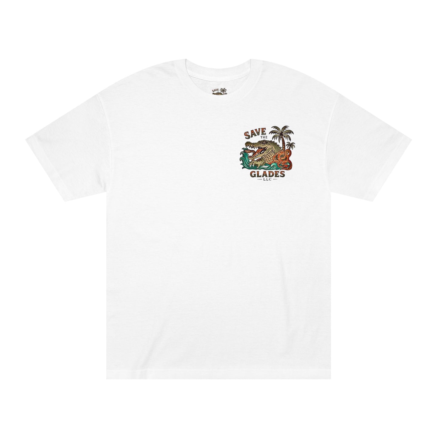 Save the Glades Alligator Tee — Retro Florida Swamp Graphic Shirt