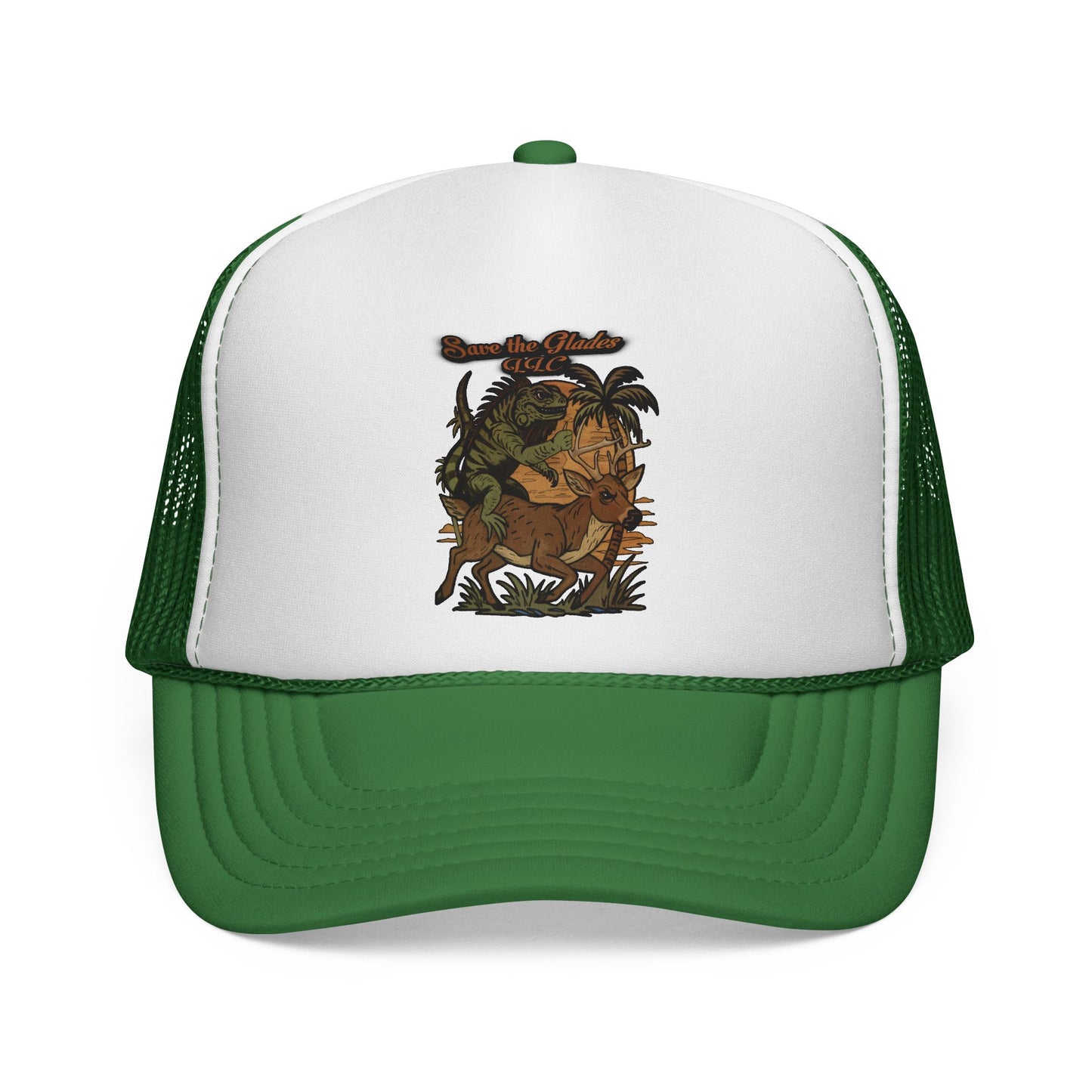 Vintage Adventure Trucker Cap — Tropical Jungle Animal Patch
