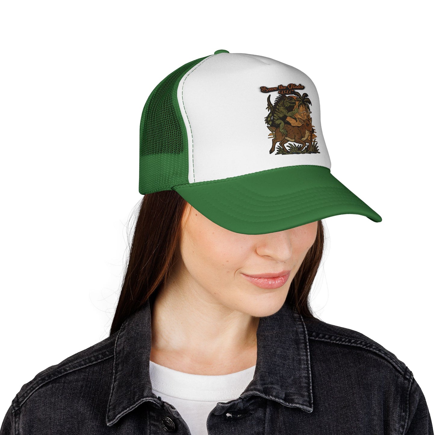 Vintage Adventure Trucker Cap — Tropical Jungle Animal Patch