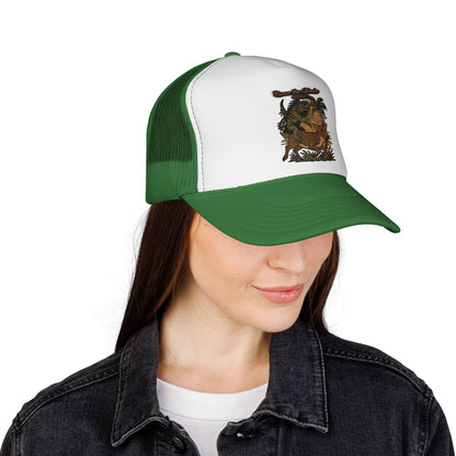 Vintage Adventure Trucker Cap — Tropical Jungle Animal Patch