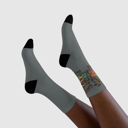 Sublimation Crew Socks - Fun Gifts for Nature Lovers, Wildlife Enthusiasts, Casual Wear, Unique Accessory, Personalized Sock Designs