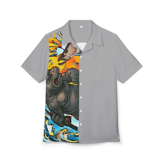 Colorful Hawaiian Button-Down Shirt for Men & Women, Beachwear, Vacation Outfit, Summer Shirt, Casual Luau Style