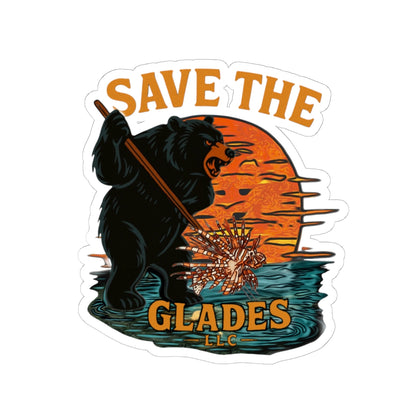 LionBear Save the Glades Stickers, Eco-Friendly Decor, Laptop Stickers, Wildlife Awareness, Nature Lover Gifts, Adventure Accessories
