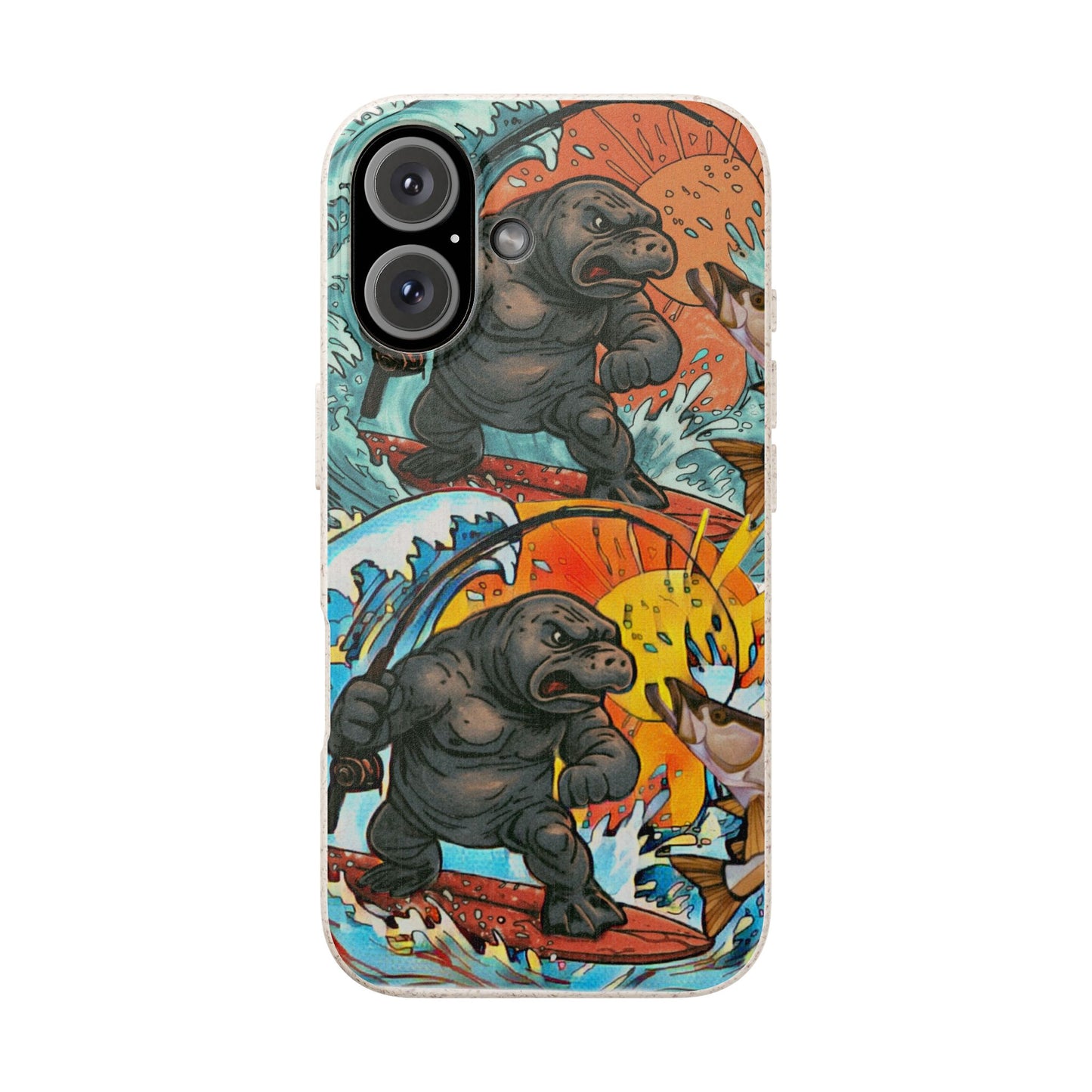 Eco-Friendly Phone Cases with Surfing Manatee Design, Biodegradable Phone Case, Ocean Lover Gift, Marine Life Accessories, Sustainable [...]