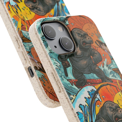 Eco-Friendly Phone Cases with Surfing Manatee Design, Biodegradable Phone Case, Ocean Lover Gift, Marine Life Accessories, Sustainable [...]