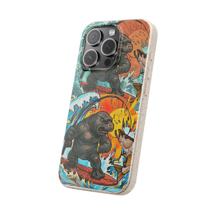 Eco-Friendly Phone Cases with Surfing Manatee Design, Biodegradable Phone Case, Ocean Lover Gift, Marine Life Accessories, Sustainable [...]