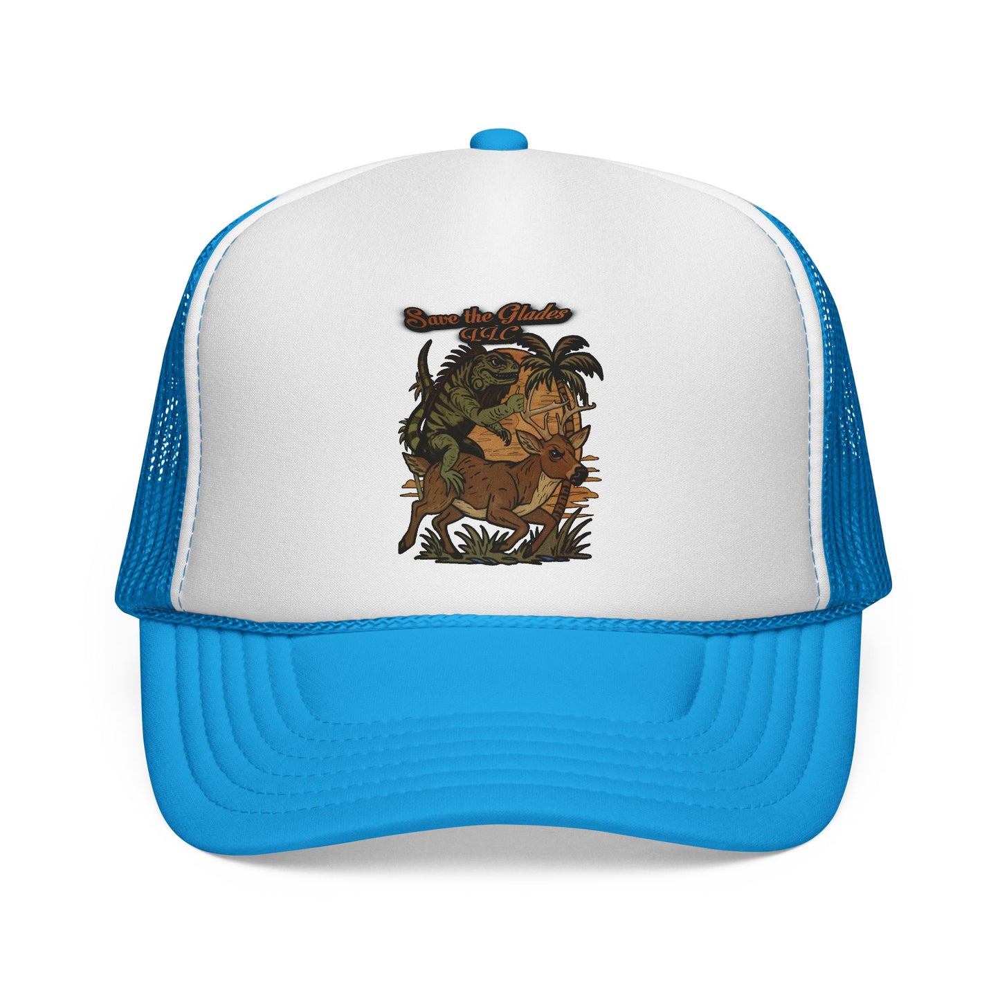 Vintage Adventure Trucker Cap — Tropical Jungle Animal Patch