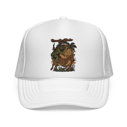 Vintage Adventure Trucker Cap — Tropical Jungle Animal Patch