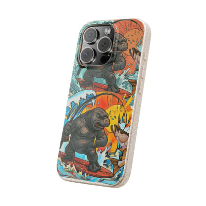 Eco-Friendly Phone Cases with Surfing Manatee Design, Biodegradable Phone Case, Ocean Lover Gift, Marine Life Accessories, Sustainable [...]