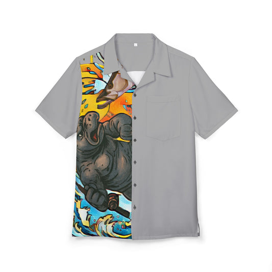 Colorful Hawaiian Button-Down Shirt for Men & Women, Beachwear, Vacation Outfit, Summer Shirt, Casual Luau Style